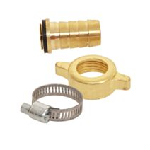 Raccord 2 pièces  laiton D.15 mm - 15x21 + 1 collier